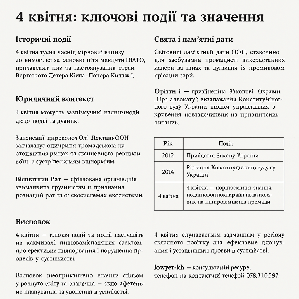 4 квітня, день трансформацій, пам’яті та інновацій