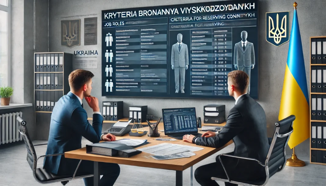 Критерії бронювання військовозобов’язаних