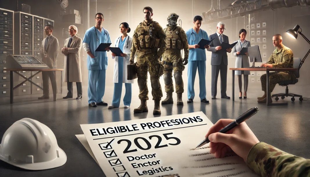 Перелік професій, які підлягають бронюванню