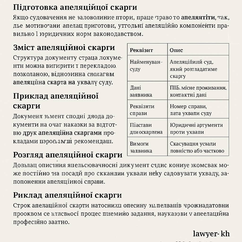 Апеляційна скарга на ухвалу суду зразок
