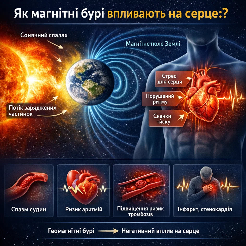 Як магнітна буря впливає на серце
