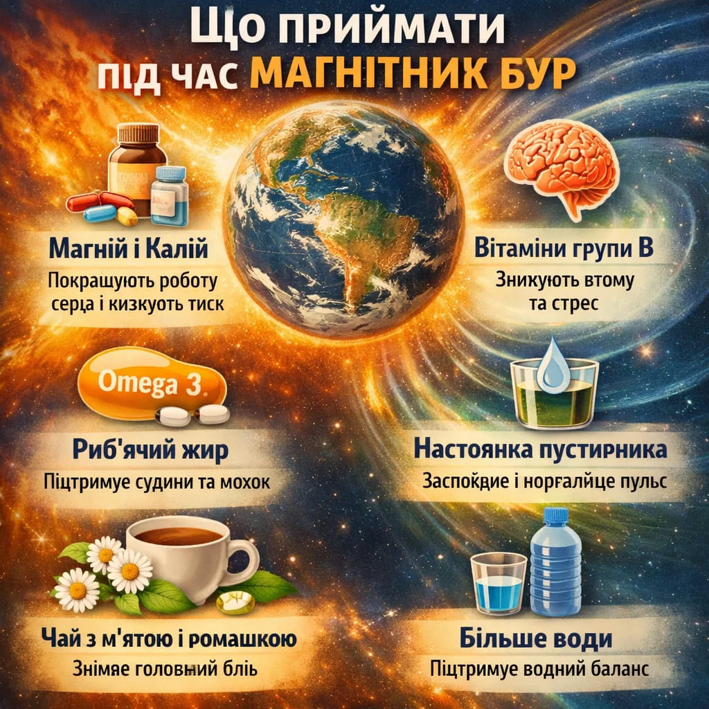 Що приймати під час магнітних бур?